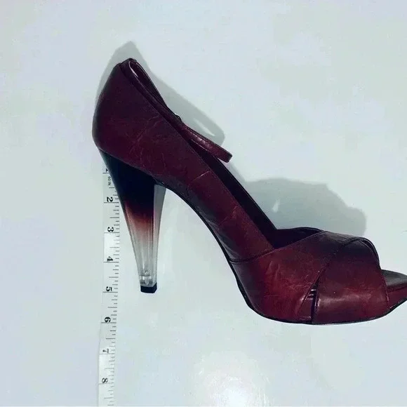 BCBGirls Ruby Red Rugged Patent Leather with Ombré Heels. Women’s Size 10 - Picture 15 of 16